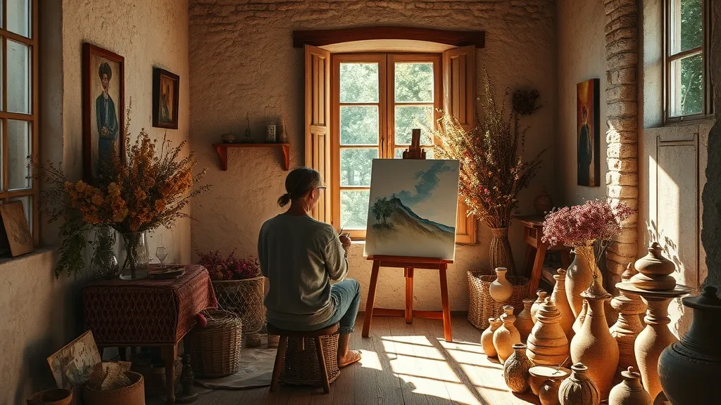 Art-thérapie en maison de campagne : ateliers créatifs pour réduire le stress en Creuse