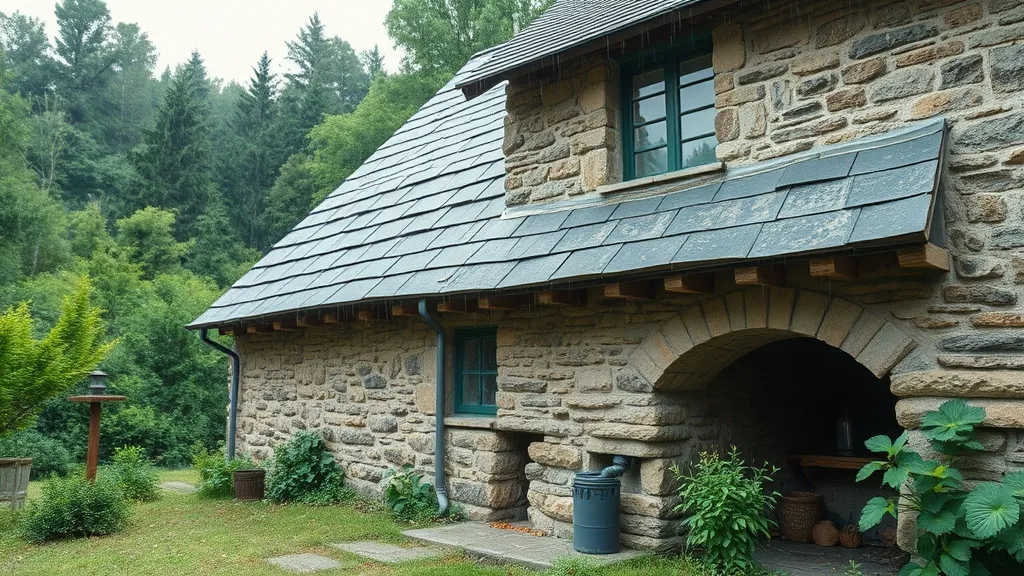 Collecte eau de pluie maison troglodyte : citerne enterrée et filtration