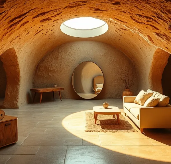 Éclairage naturel dans une maison troglodyte : puits de lumière et miroirs