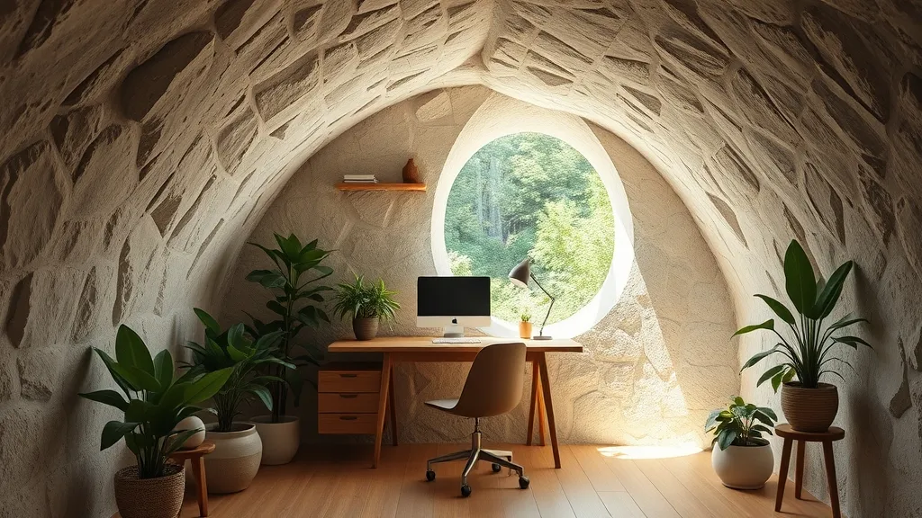 Aménager un bureau sain en maison enterrée pour booster votre productivité