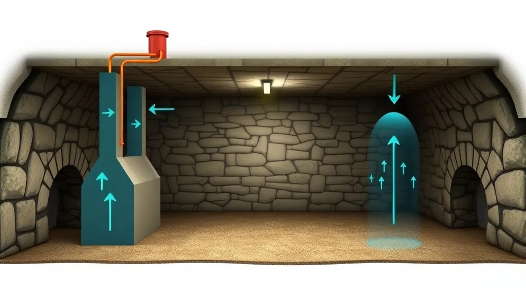 Ventilation d’une cheminée en cave enterrée : limiter odeurs et condensation